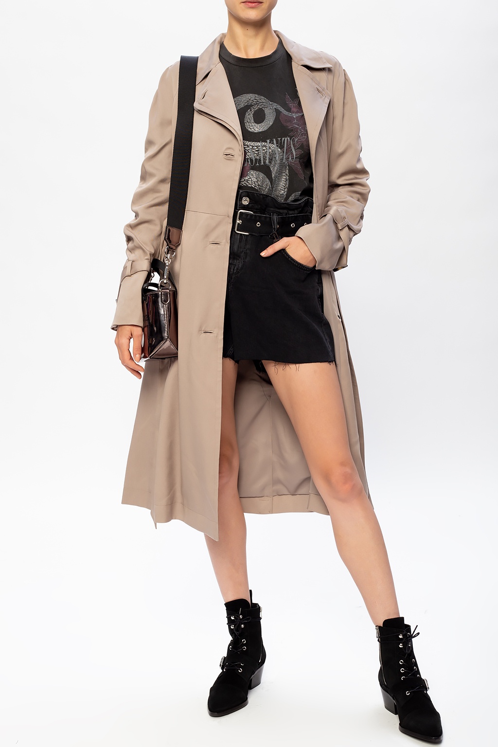 AllSaints 'Cecil' coat with gathers | Women's Clothing | Vitkac